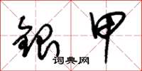 朱錫榮銀甲草書怎么寫