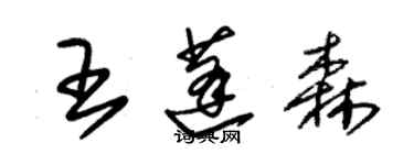 朱錫榮王蓬森草書個性簽名怎么寫