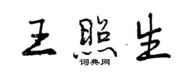 曾慶福王照生行書個性簽名怎么寫