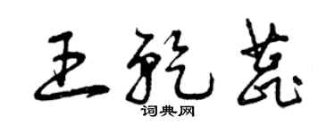 曾慶福王乾蕊草書個性簽名怎么寫