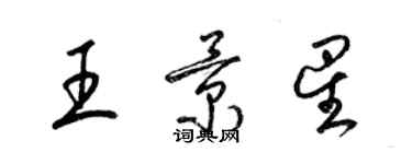 梁錦英王景星草書個性簽名怎么寫
