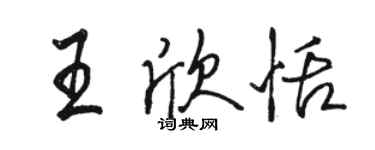 駱恆光王欣恬行書個性簽名怎么寫