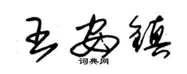 朱錫榮王安鎮草書個性簽名怎么寫