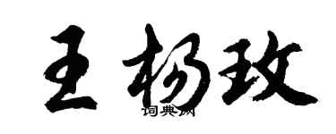 胡問遂王楊玫行書個性簽名怎么寫