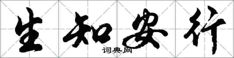 胡問遂生知安行行書怎么寫