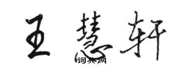 駱恆光王慧軒行書個性簽名怎么寫