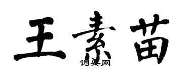 翁闓運王素苗楷書個性簽名怎么寫