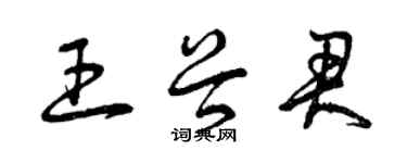 曾慶福王谷君草書個性簽名怎么寫