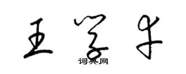 梁錦英王學幸草書個性簽名怎么寫