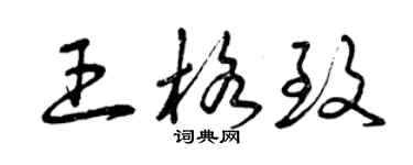 曾慶福王格致草書個性簽名怎么寫