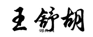 胡問遂王舒胡行書個性簽名怎么寫