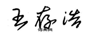 朱錫榮王存浩草書個性簽名怎么寫