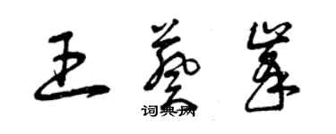 曾慶福王葵峰草書個性簽名怎么寫