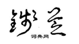 曾慶福錢芝草書個性簽名怎么寫