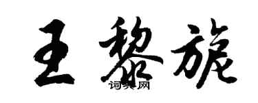 胡問遂王黎旎行書個性簽名怎么寫
