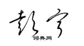 梁錦英彭寧草書個性簽名怎么寫