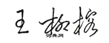 駱恆光王柳榕草書個性簽名怎么寫