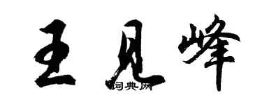 胡問遂王見峰行書個性簽名怎么寫