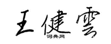 王正良王健雲行書個性簽名怎么寫