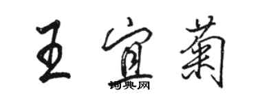 駱恆光王宜菊行書個性簽名怎么寫