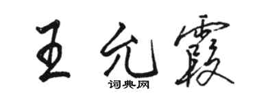 駱恆光王允霞行書個性簽名怎么寫