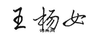 駱恆光王楊女行書個性簽名怎么寫