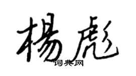 王正良楊彪行書個性簽名怎么寫