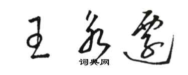 駱恆光王永遷草書個性簽名怎么寫