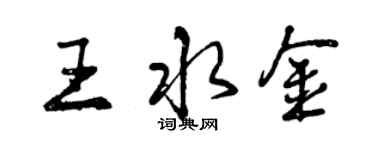曾慶福王水金行書個性簽名怎么寫