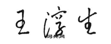 駱恆光王淳生草書個性簽名怎么寫