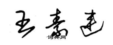 朱錫榮王素連草書個性簽名怎么寫