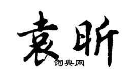 胡問遂袁昕行書個性簽名怎么寫