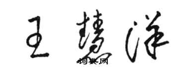 駱恆光王慧洋草書個性簽名怎么寫