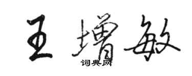 駱恆光王增敏行書個性簽名怎么寫