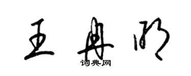 梁錦英王冉明草書個性簽名怎么寫