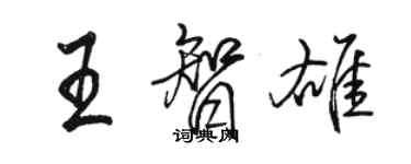 駱恆光王智雄行書個性簽名怎么寫