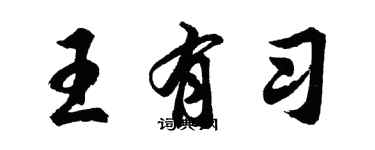 胡問遂王有習行書個性簽名怎么寫