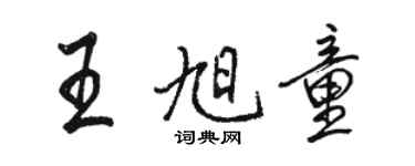 駱恆光王旭童行書個性簽名怎么寫