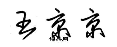 朱錫榮王京京草書個性簽名怎么寫