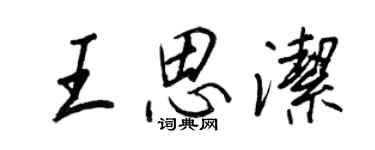 王正良王思潔行書個性簽名怎么寫