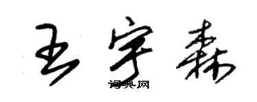 朱錫榮王宇森草書個性簽名怎么寫