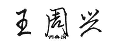 駱恆光王周興行書個性簽名怎么寫