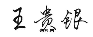 駱恆光王貴銀行書個性簽名怎么寫