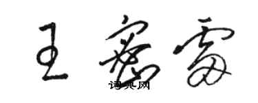 駱恆光王密雷草書個性簽名怎么寫