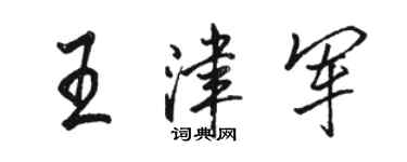 駱恆光王津軍行書個性簽名怎么寫