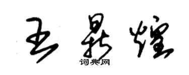 朱錫榮王鼎煌草書個性簽名怎么寫