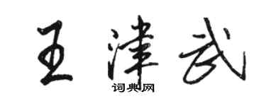 駱恆光王津武行書個性簽名怎么寫