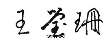 駱恆光王瑩珊草書個性簽名怎么寫