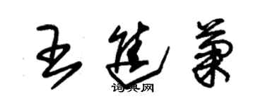 朱錫榮王進菊草書個性簽名怎么寫