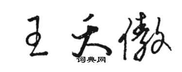 駱恆光王夭傲草書個性簽名怎么寫